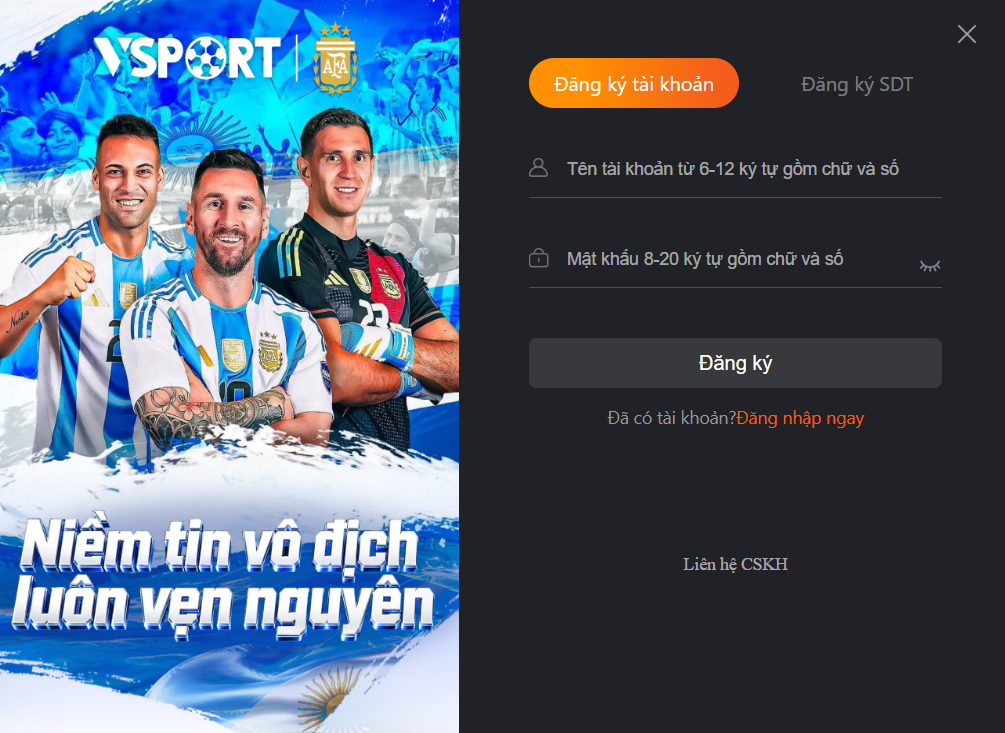 Giải đáp những thông tin liên quan đến việc tạo tài khoản tại nhà cái Vsport 