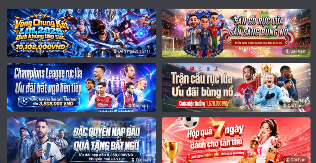Các chương trình khuyến mãi Vsport nổi bật nhất