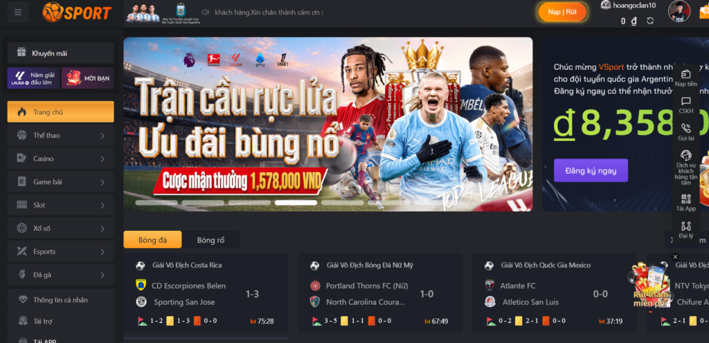 Những thao tác mà người chơi cần phải thực hiện trước khi nạp tiền tại Vsport 