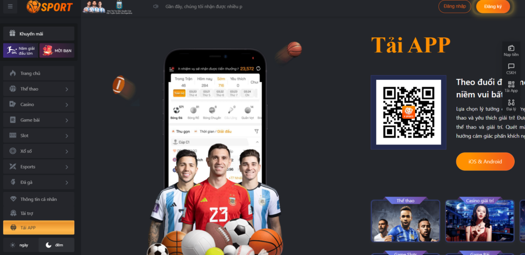 Ưu điểm khi tải app Vsport